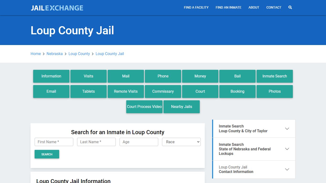 Loup County Jail Roster Lookup, NE, Inmate Search - Jail Exchange